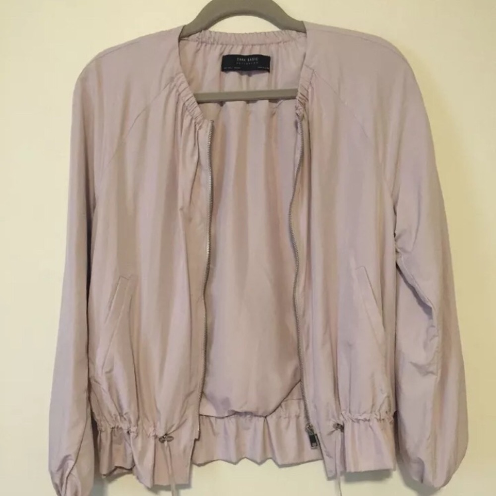 Zara basics Light Bomber Jacket light pink size S